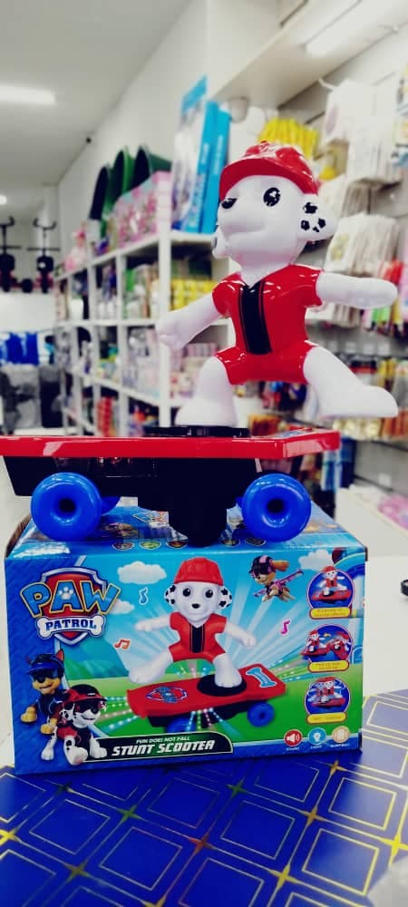 Moving Paw Patrol on a Skateboard