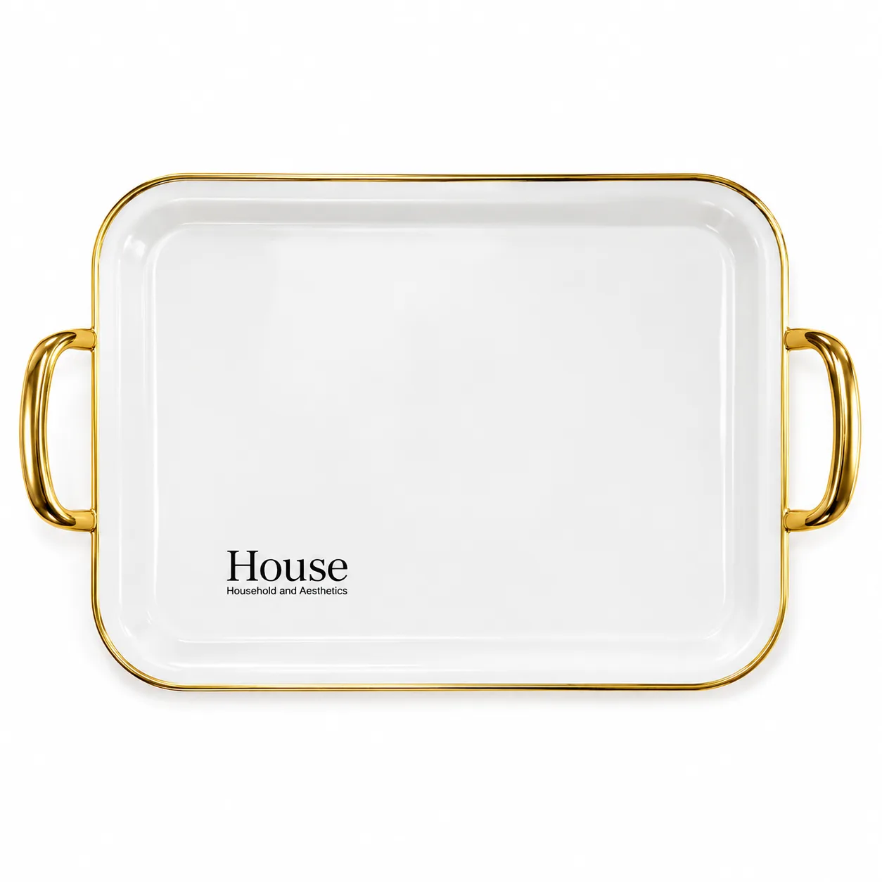 Stunning White And Gold Tray 2