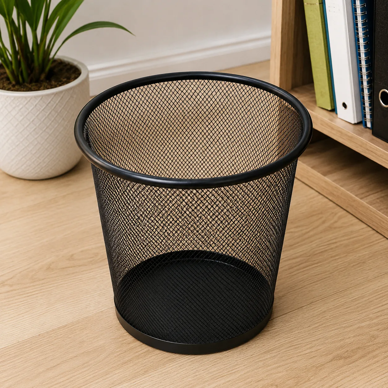 Metal Trash Bin, Office Trash Can