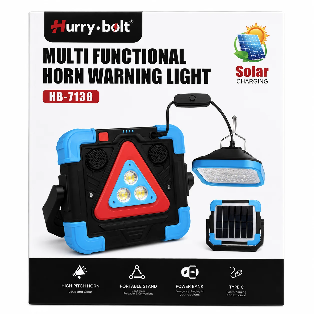 Hurry-bolt HB-7138 Multi-Functional Horn Warning Light