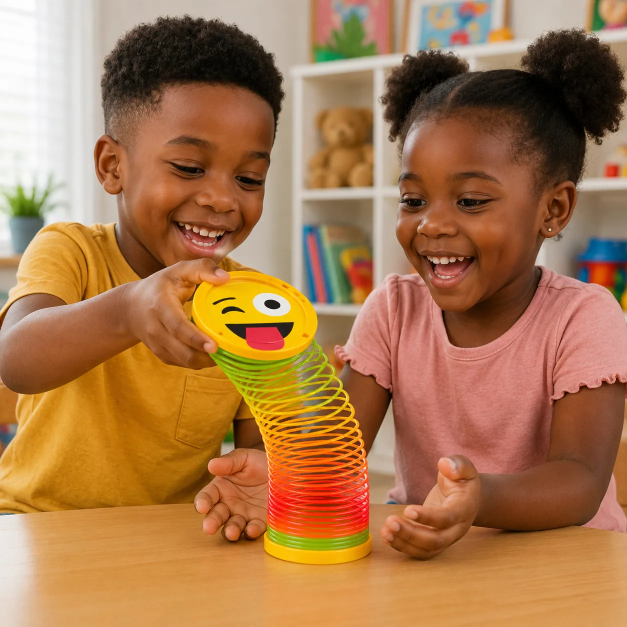Emoji Rainbow Spring Toy