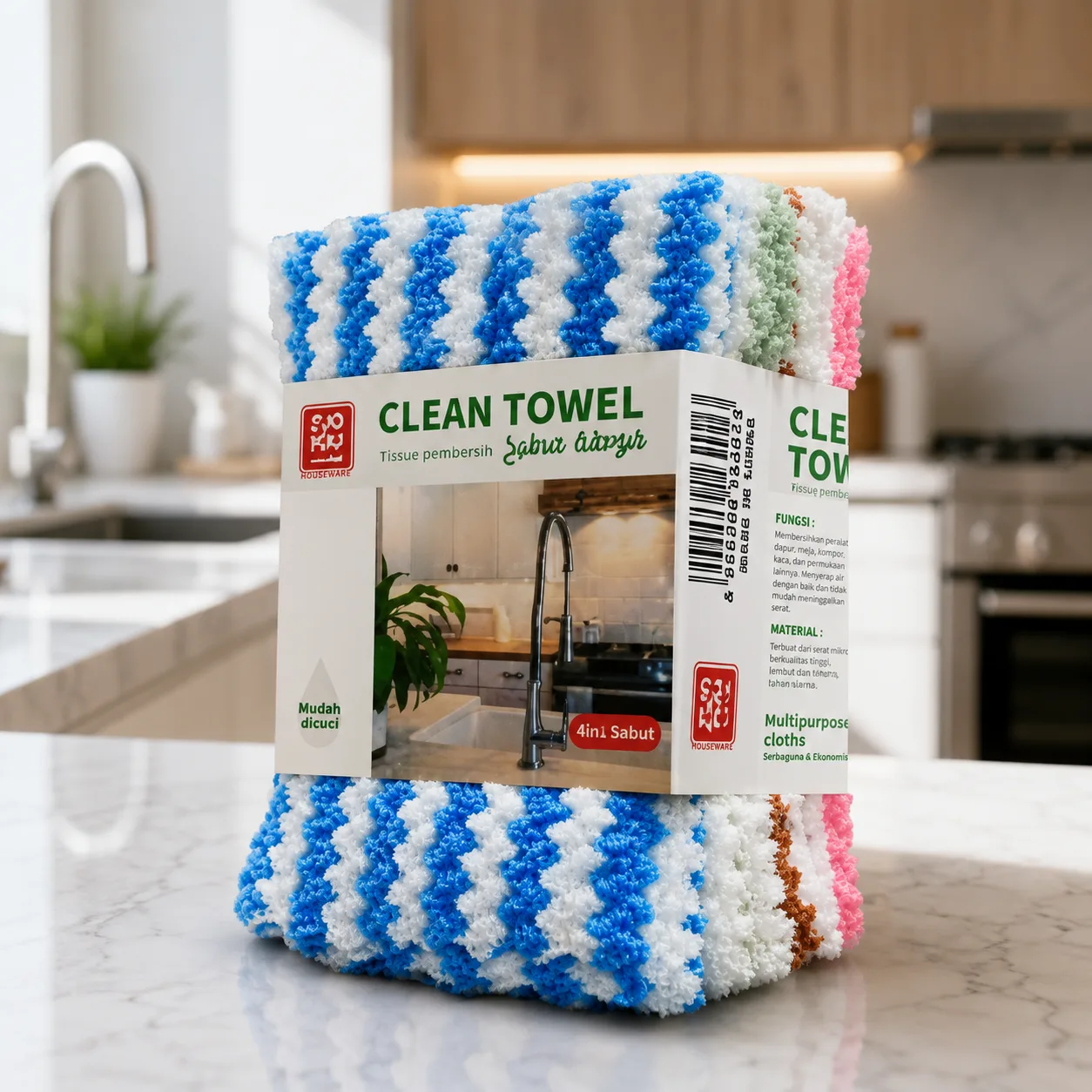 Multi-Purpose Cleaning Towels (4-Pack)