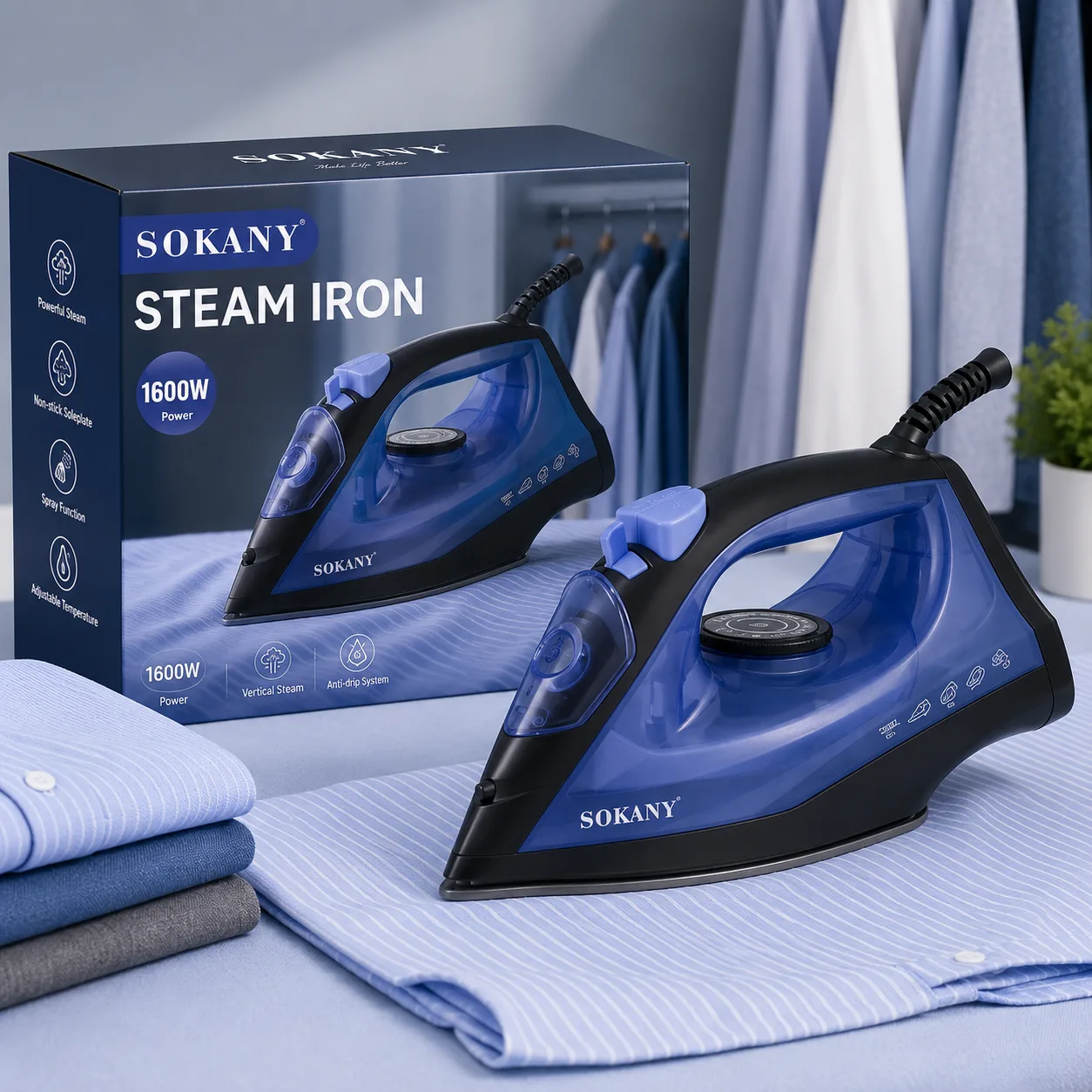 Sokany 1600W Steam Iron
