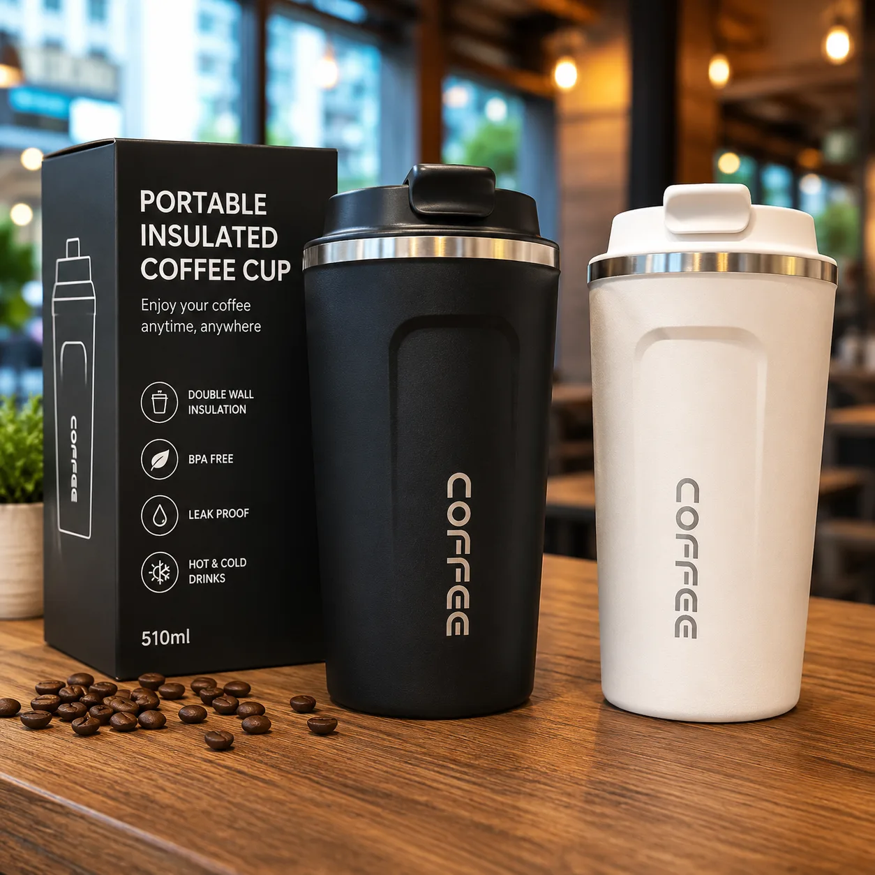 510ml Portable Insulated Coffee/Tea Cup