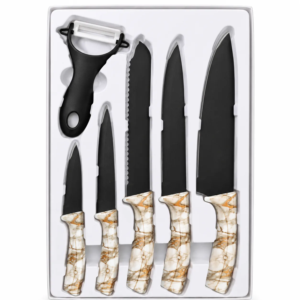 6-Piece Kitchen Knife & Peeler Set