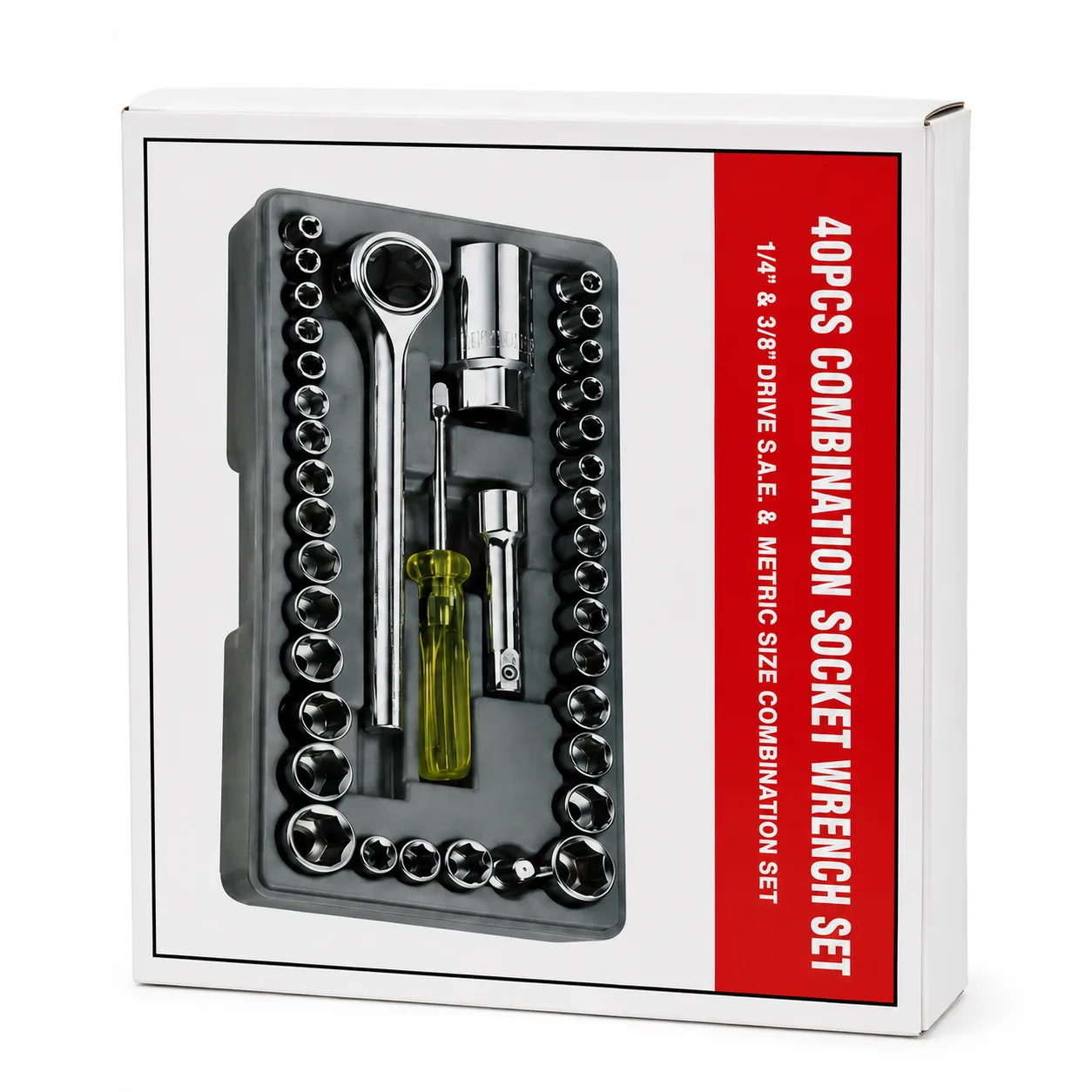 40-Piece Combination Socket Wrench Set
