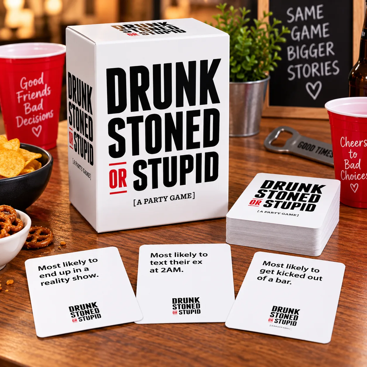 Drunk, Stoned or Stupid – Adult Party Card Game