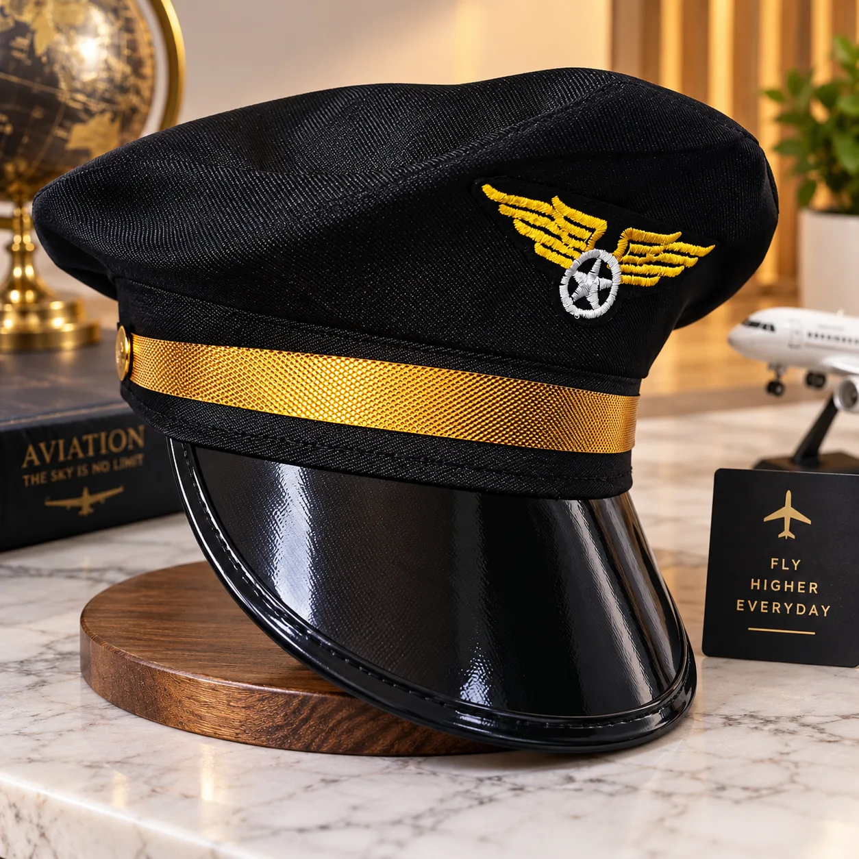 Kids Pilot Captain Hat – Aviation Costume Accessory